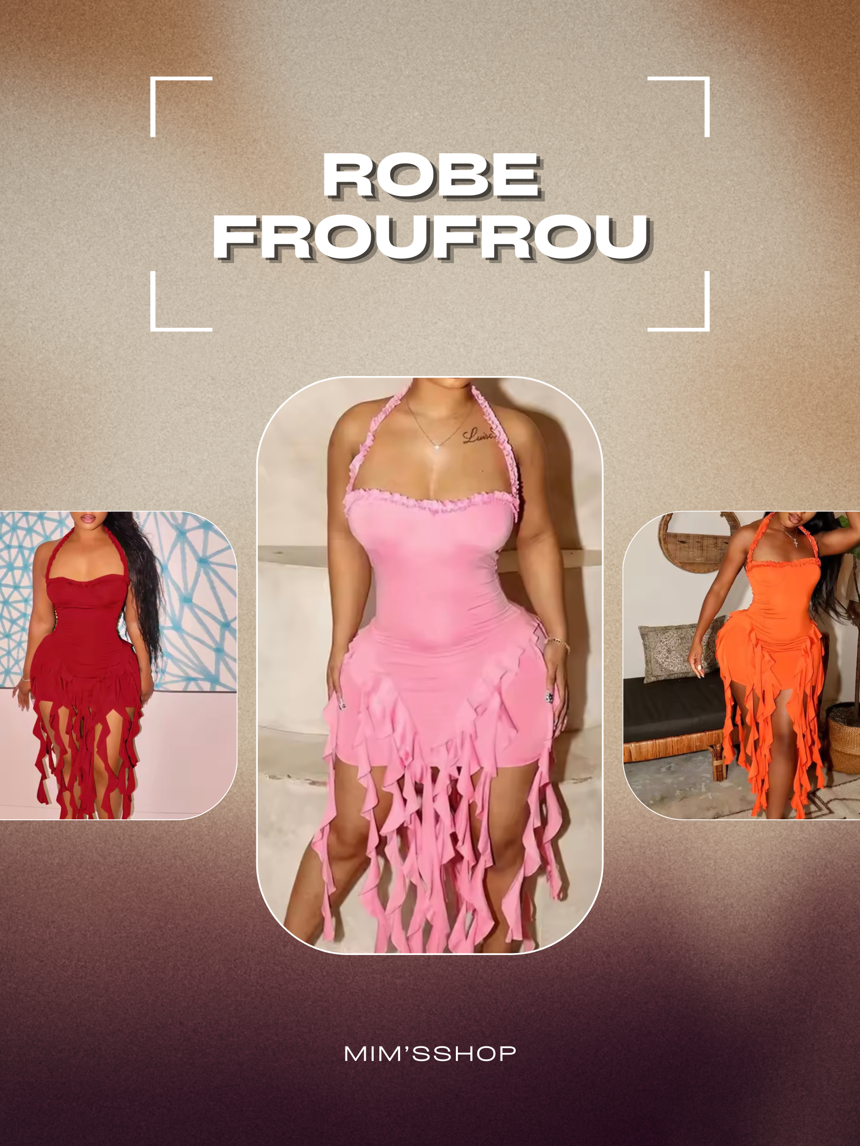 Robe froufrou courte sexy