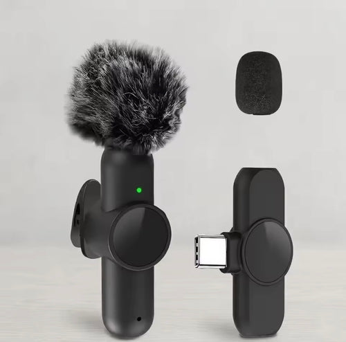 2 microphones Lavalier sans fil pour iPhone iPad Android Type-C Mini micro pour l'enregistrement vidéo
