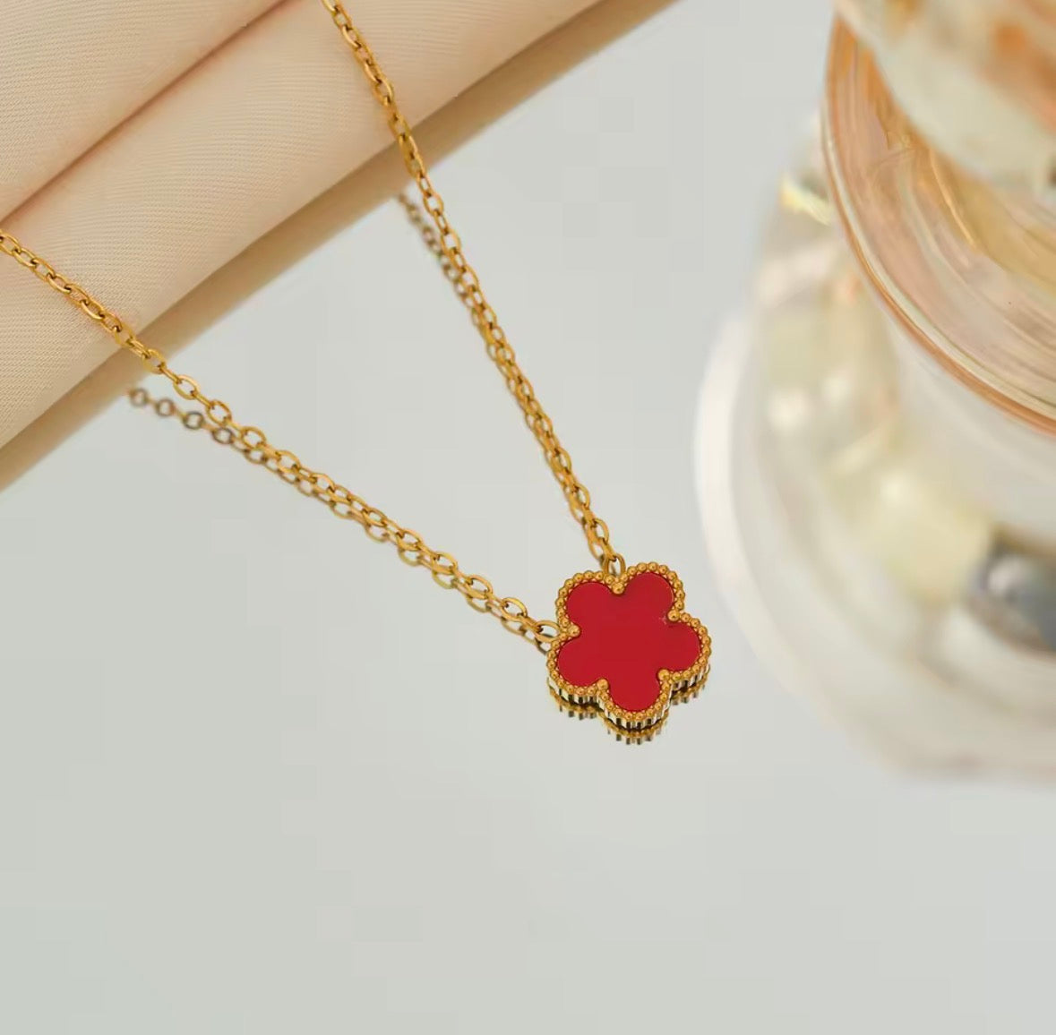 Collier Flowers acier inoxydable