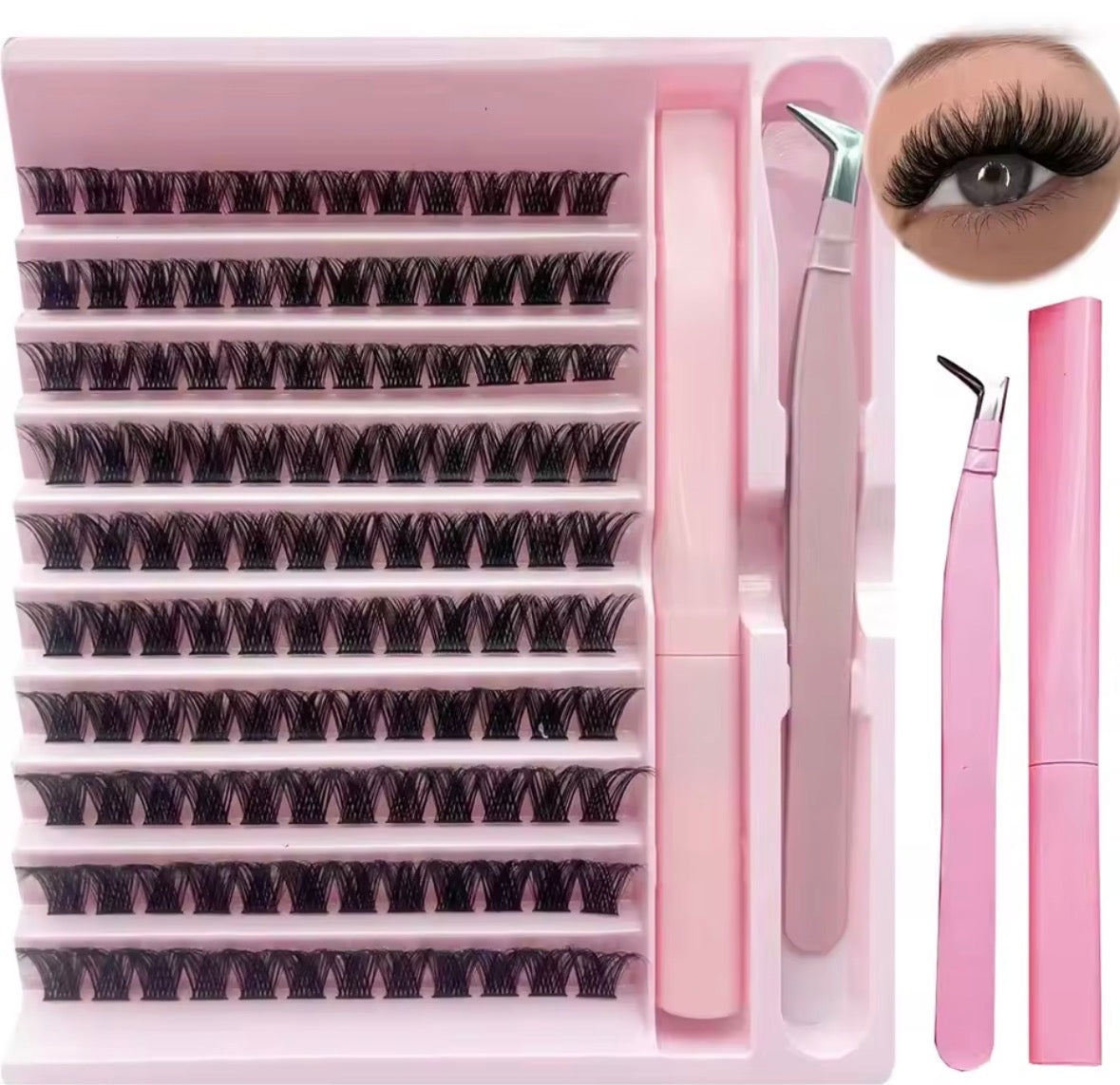 Kit Extensions de Cils – Pince + Colle soft inclus