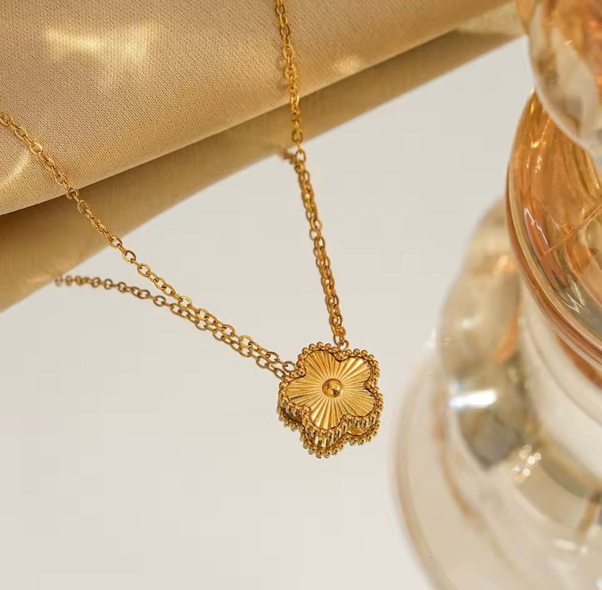 Collier Flowers acier inoxydable