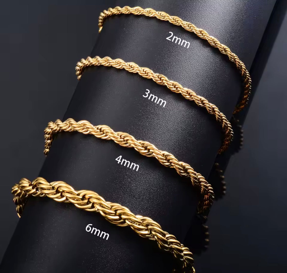 Bracelet torsadé acier inoxydable
