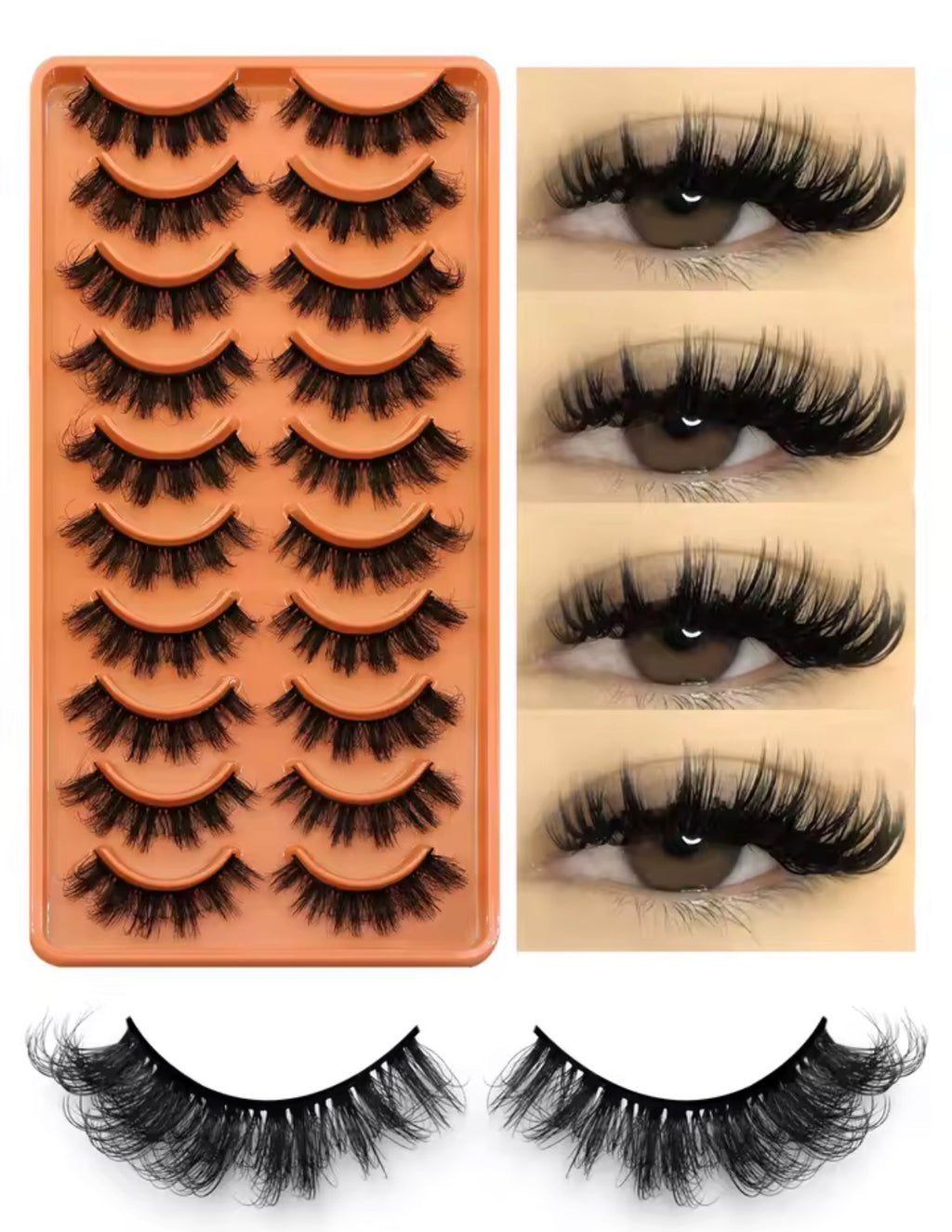 Faux cils 3D, réutilisable