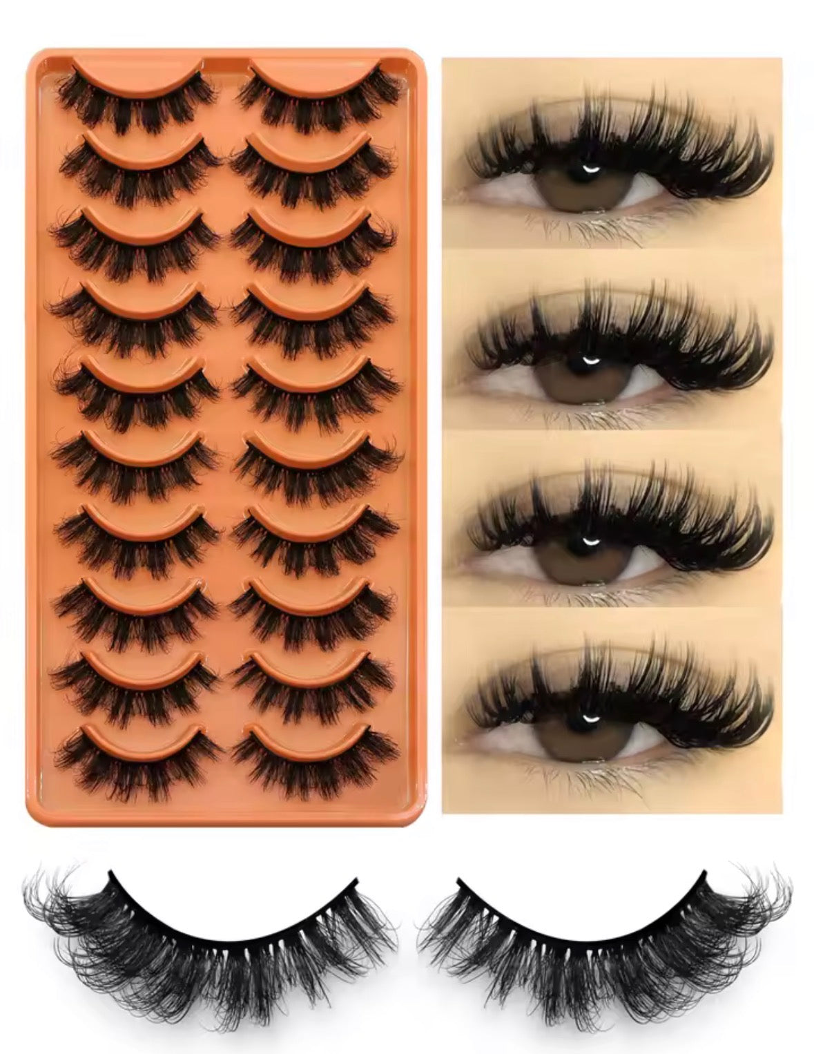 Faux cils 3D, réutilisable