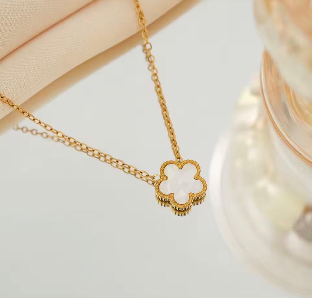 Collier Flowers acier inoxydable