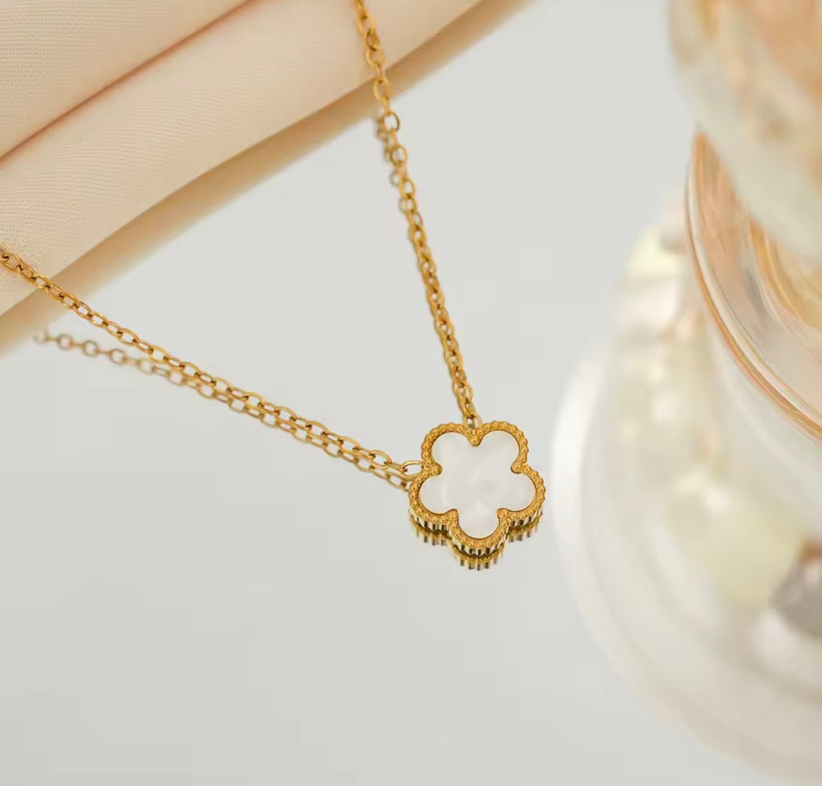 Collier Flowers acier inoxydable