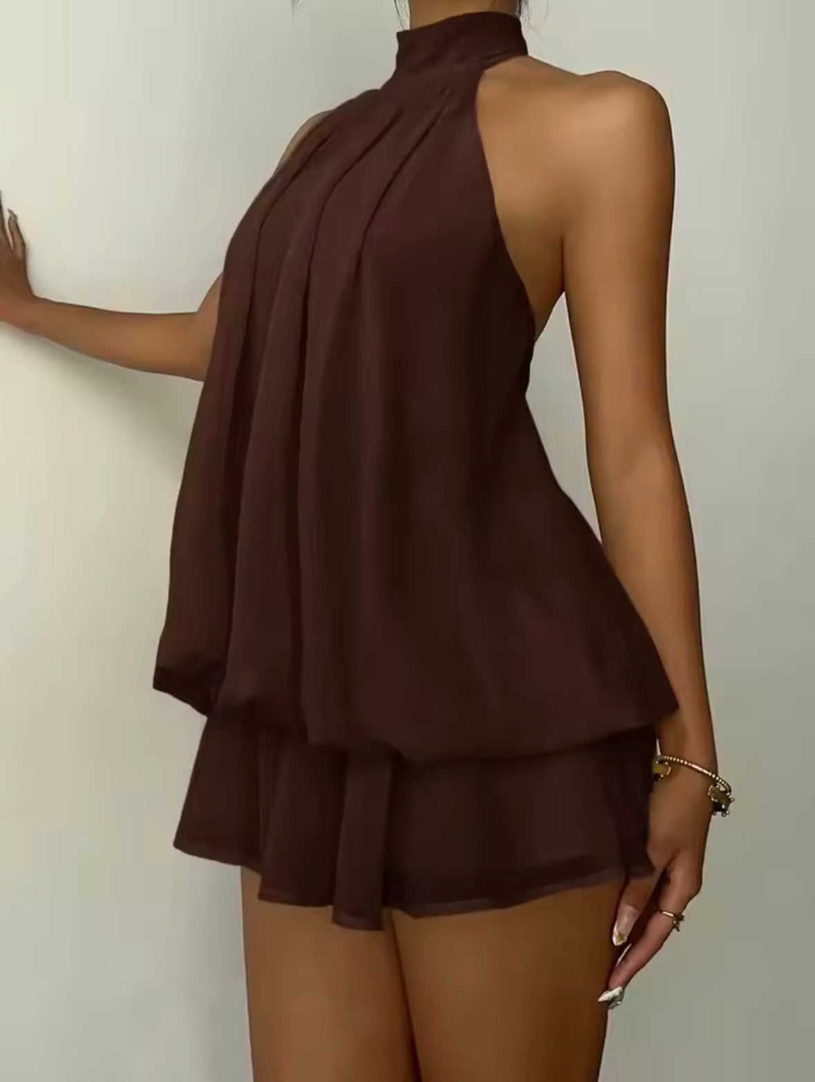 Robe dos nu, en mousseline, vintage