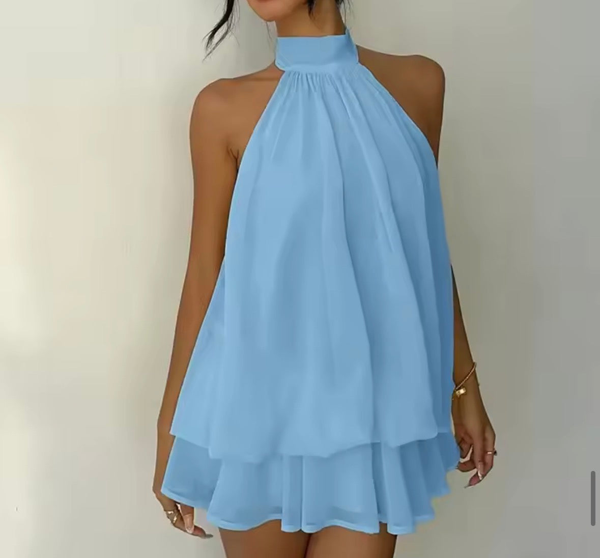 Robe dos nu, en mousseline, vintage