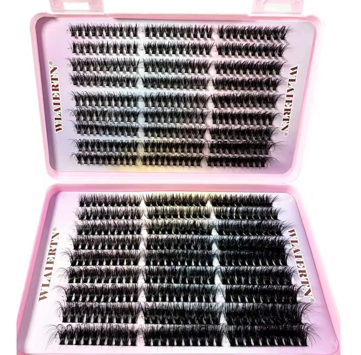 Extension de Faux-Cils en Vison Naturel Mixte Courbés ,3D