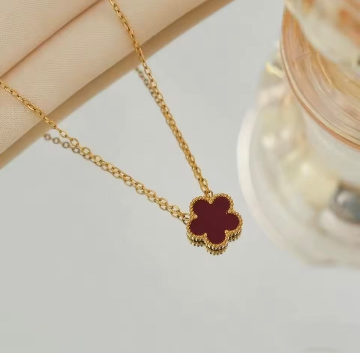 Collier Flowers acier inoxydable
