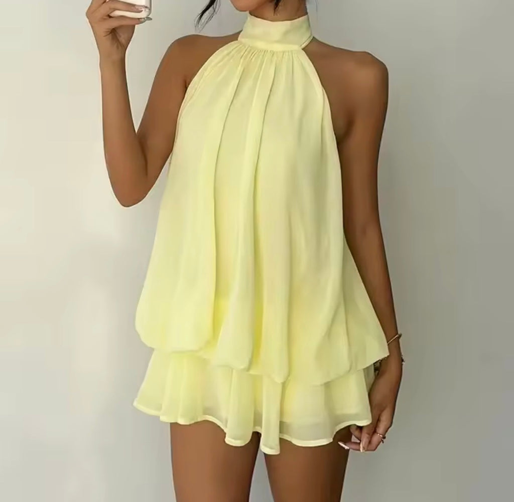Robe dos nu, en mousseline, vintage