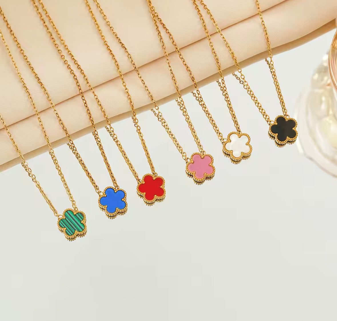 Collier Flowers acier inoxydable